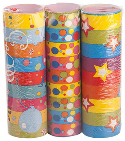 serpentines 4 meter papier 3 stuks