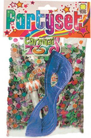 feestpakket junior 50 gram blauw 3-delig one-size