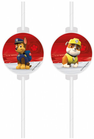 rietjes Paw Patrol Ready For Action papier wit 4 stuks