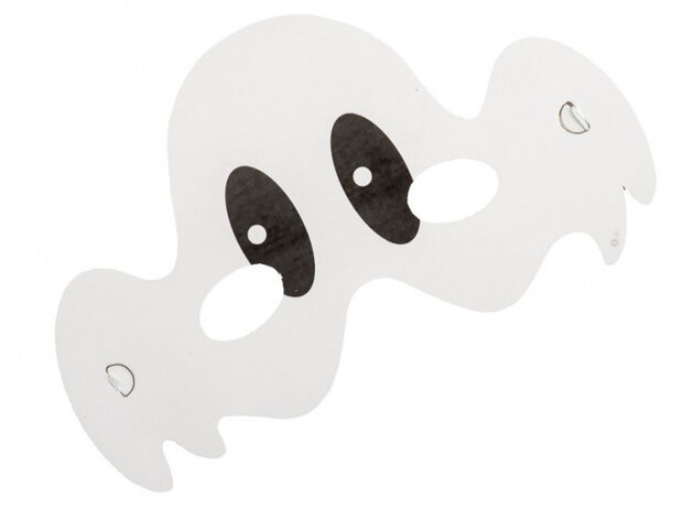 spookmaskers junior papier wit one-size 6 stuks