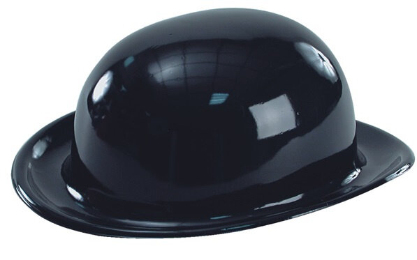 bolhoed glanzend zwart one-size