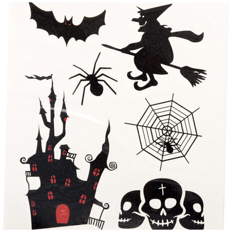 neptattoos Halloween zwart 6 stuks