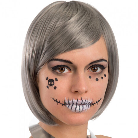 neptattoos Skull zelfklevend zwart