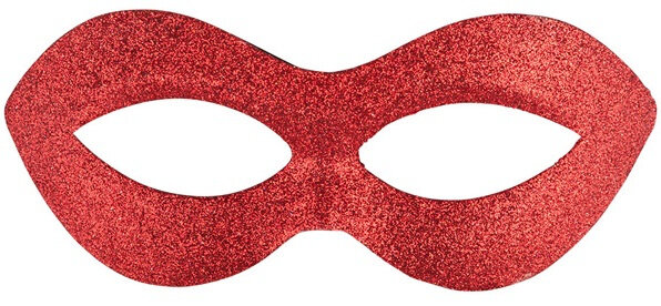 verkleedmasker glitters rood one-size