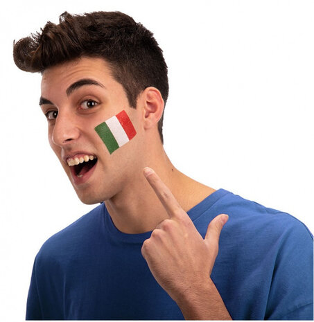 tattoos Italiaanse vlag groen/wit/rood 2 stuks