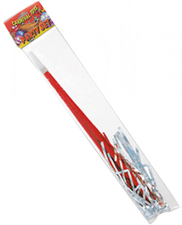 feesttoeter Metallic 50 cm karton/papier rood