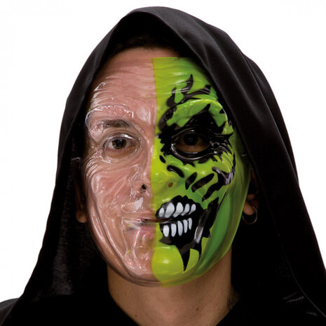 verkleedmasker Painting PVC groen/transparant