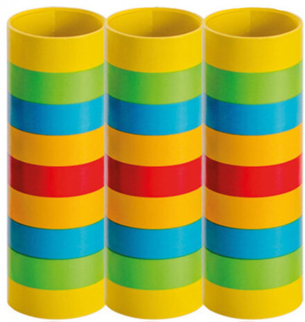 serpentines strepen 4 meter papier 3 stuks
