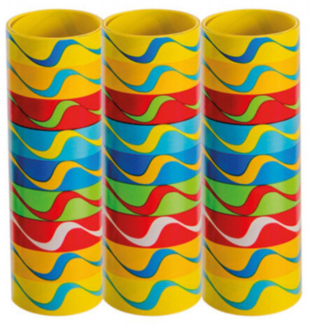 serpentines kronkel 4 meter papier 3 stuks