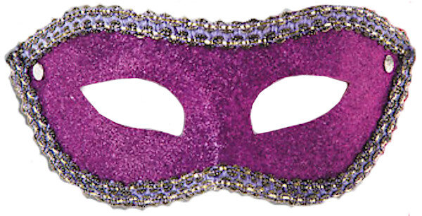 verkleedmasker glitter kant textiel roze one-size