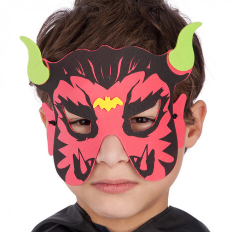 verkleedmasker Devil junior EVA rood one-size