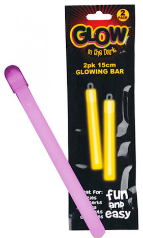 lichtstaafjes Glow 15 cm roze 2 stuks