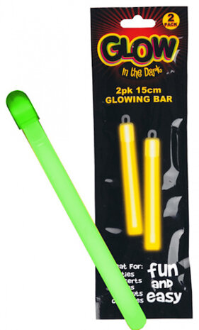 lichtstaafjes Glow 15 cm groen 2 stuks