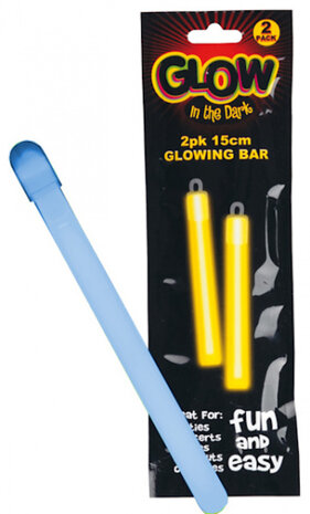 lichtstaafjes Glow 15 cm blauw 2 stuks