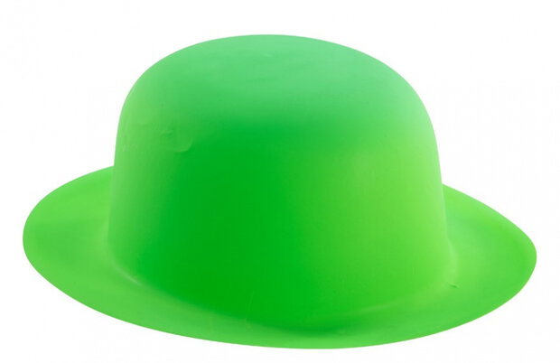 hoed Bowler fluorescerend groen one-size