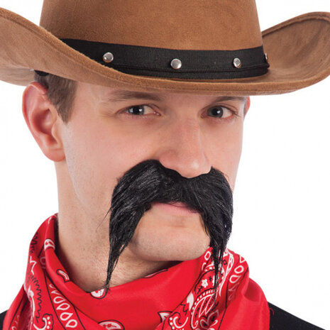 snor Gringo heren polyester bruin one-size