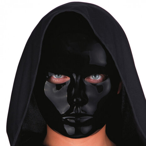 verkleedmasker bedekt zwart one-size