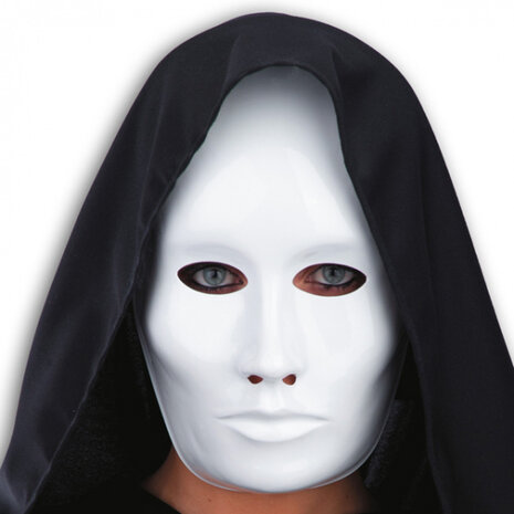 verkleedmasker bedekt wit one-size