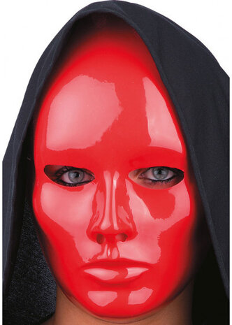 verkleedmasker bedekt rood one-size
