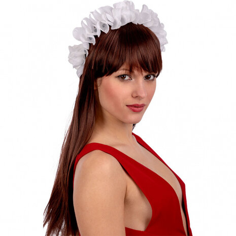 haarband Flower dames polyester wit one-size