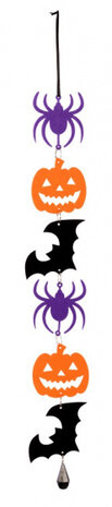 decoratiespiraal Halloween 50 cm vilt zwart/oranje