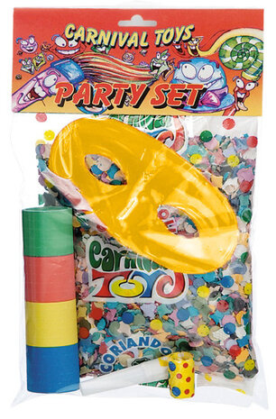 feestset junior papier geel 4-delig
