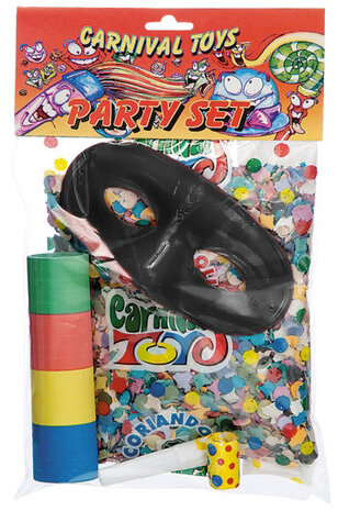 feestset junior papier zwart 4-delig