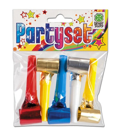feesttoeters Metallic papier 5 stuks