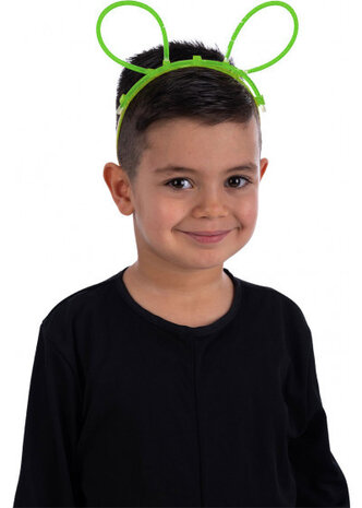 haarband Mouse fluorescerend junior groen one-size
