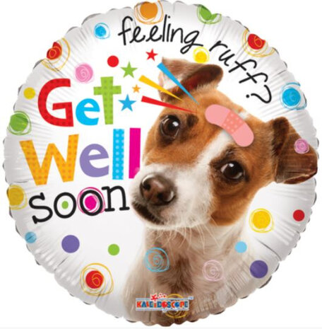 folieballon Get Well Soon 46 cm wit