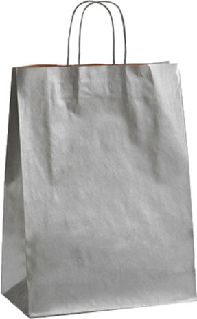 cadeautas 12 x 32 x 52 cm papier zilver