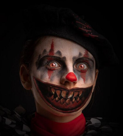 neptattoos Horror Mond zelfklevend rood/zwart
