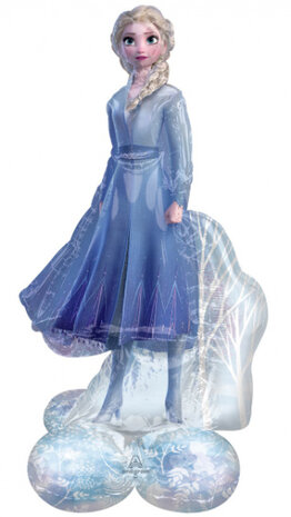 folieballon Frozen Elsa meisjes 137 cm blauw