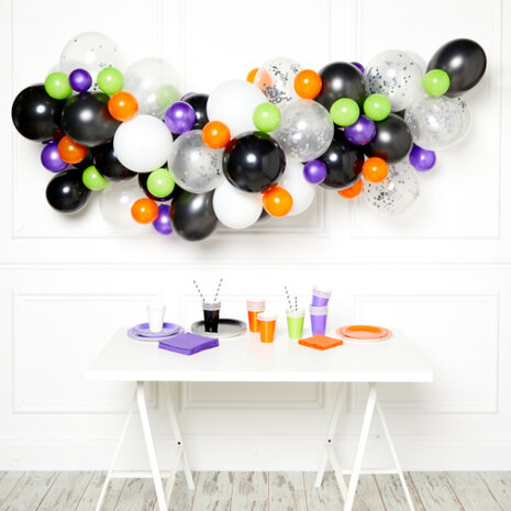 ballonnenboog Halloween 400 cm latex 70-delig