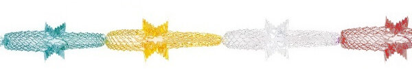 slinger Metallic 3 meter groen/rood/geel/zilver