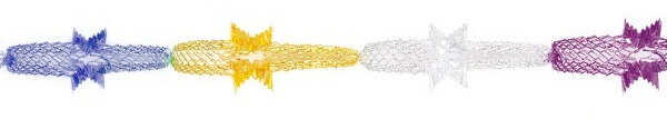 slinger Metallic 3 meter paars/geel/blauw/zilver