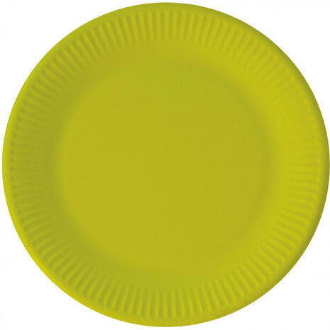 feestborden 23 cm junior papier lime 8 stuks