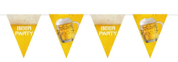 vlaggenlijn Bierfeest 6 meter geel