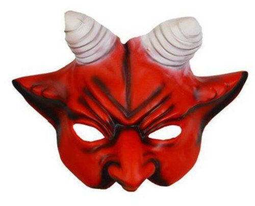 verkleedmasker Duivel rubber rood  one-size