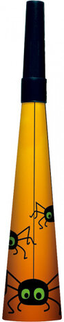 toeter Halloween 20 cm oranje/zwart 6 stuks