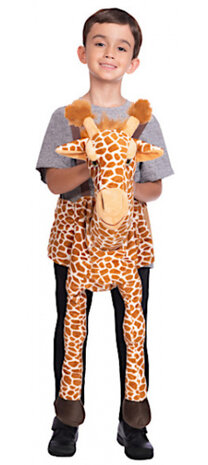 verkleedpak Ride On Giraffe junior pluche bruin/beige one-size