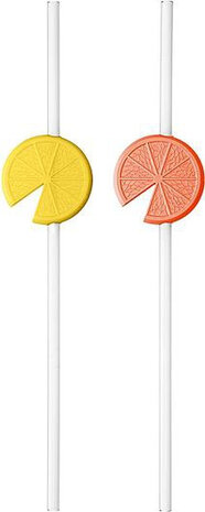 rietjeshouders Lemon 27 cm geel/oranje 2 stuks
