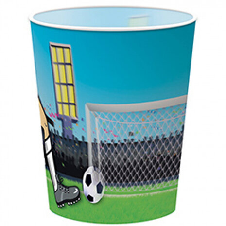 bekers Voetbal 3D 266 ml junior karton blauw/groen 4 stuks