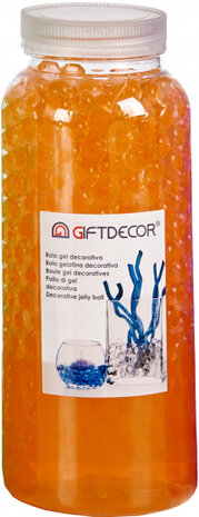 decoratieballetjes groot 500 gram 7 x 17,5 cm gel oranje