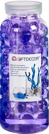 decoratieballetjes groot 500 gram 7 x 17,5 cm gel paars