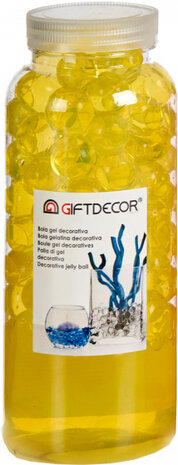 decoratieballetjes groot 500 gram 7 x 17,5 cm gel geel