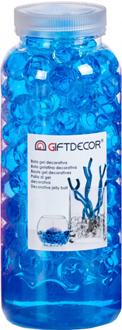 decoratieballetjes groot 500 gram 7 x 17,5 cm gel blauw