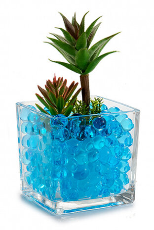 decoratieballetjes groot 500 gram 7 x 17,5 cm gel blauw