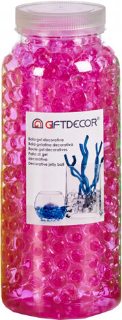 decoratieballetjes klein 500 gram 7 x 17,5 cm gel roze