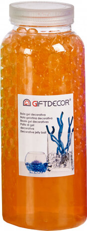 decoratieballetjes klein 500 gram 7 x 17,5 cm gel oranje